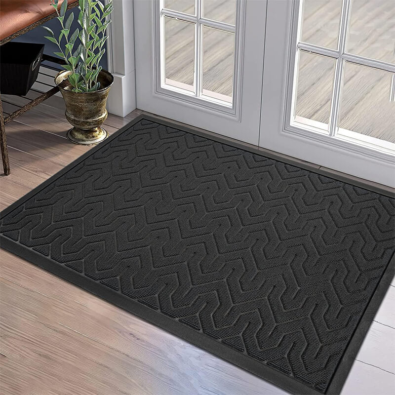 Non Slip Rubber Door Mat Heavy Duty Washable Rug Indoor Outdoor Welcome Door Mat | UK