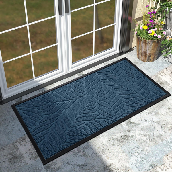 Yimobra Sturdy Door Mat, Heavy Duty Front Welcome Mats for Home Entrance Outdoor Indoor, Doormat for Outside Back Patio Floor Entry Porch Garage Office