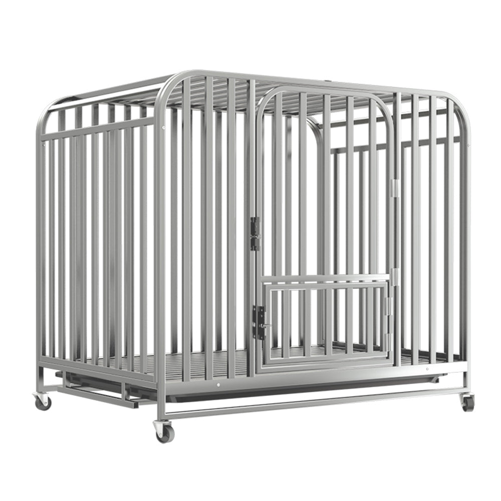 YIMOBRA Dog kennels,  Heavy Duty Dog Crate Cage Kennel with Wheels, High Anxiety Indestructible Dog Crate