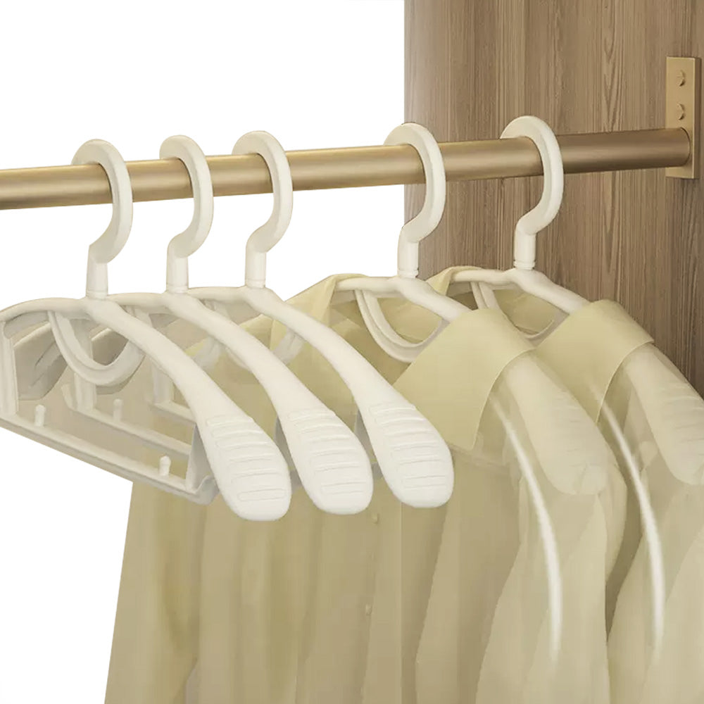 YIMOBRA Home Plastic Hangers 30 Pack， Coat hangers - Clothes Hanger with Hooks