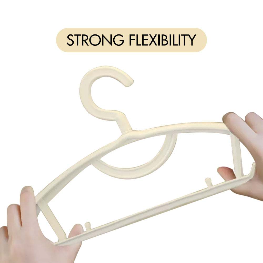 YIMOBRA Home Plastic Hangers 30 Pack， Coat hangers - Clothes Hanger with Hooks