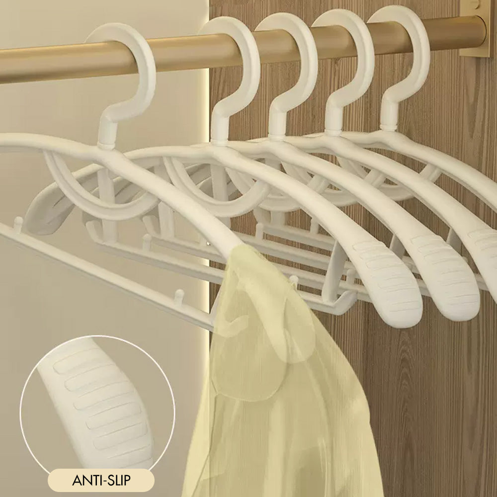 YIMOBRA Home Plastic Hangers 30 Pack， Coat hangers - Clothes Hanger with Hooks