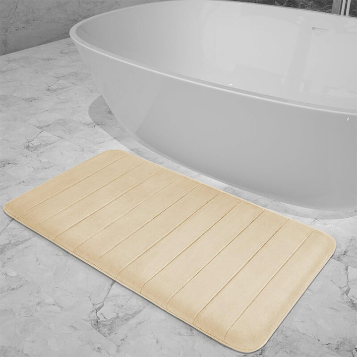Yimobra 3 Pieces Memory Foam Bath Mat Set, XL, L and U-Shaped Size for  Bathroom