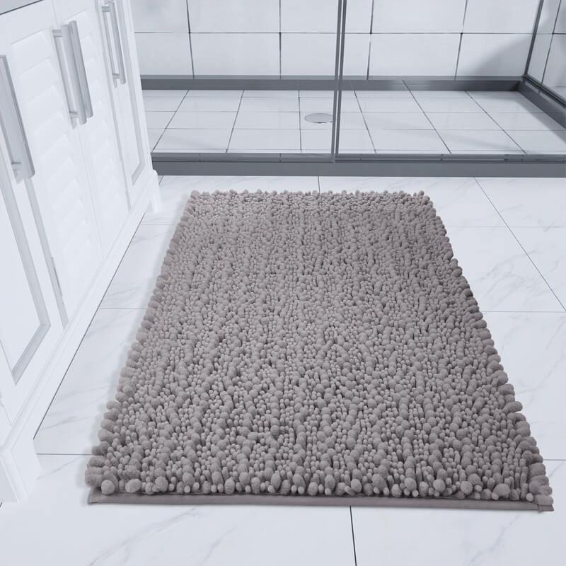 Yimobra Original Luxury Chenille Bath Mat, 31.5 x 19.8 Inches, Soft Shaggy and Comfortable, Large size, Super Absorbent and Thick, Non-Slip, Machine