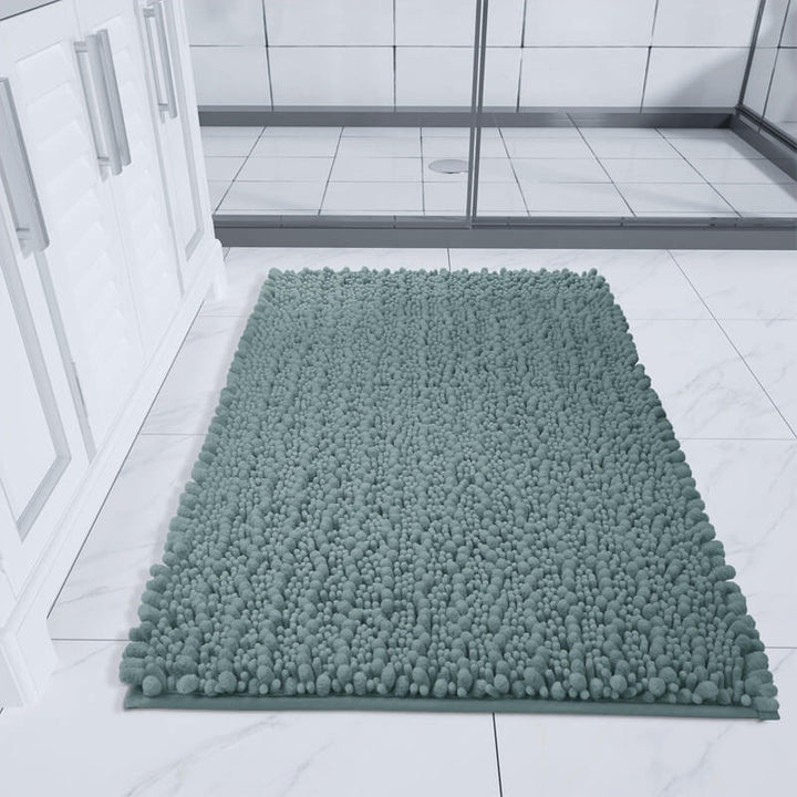 Long Size Bathroom Mat Carpet Chenille Bath Mat Non-slip Rugs For