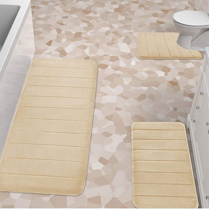 Yimobra Large Memory Foam Bathroom Mat 2 Pieces Set, Non Slip - Super Water  Absorption Soft Bath