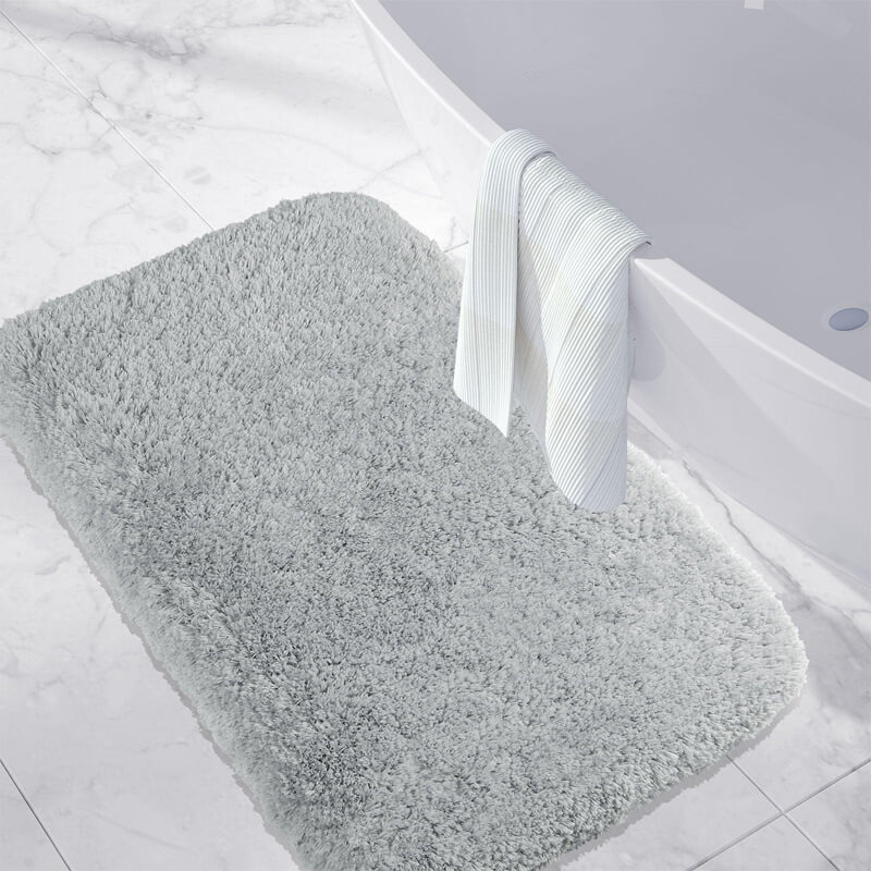 Fluffy Grids Bathmat Soft Bathroom Rug – Trevor & Kalie LLC
