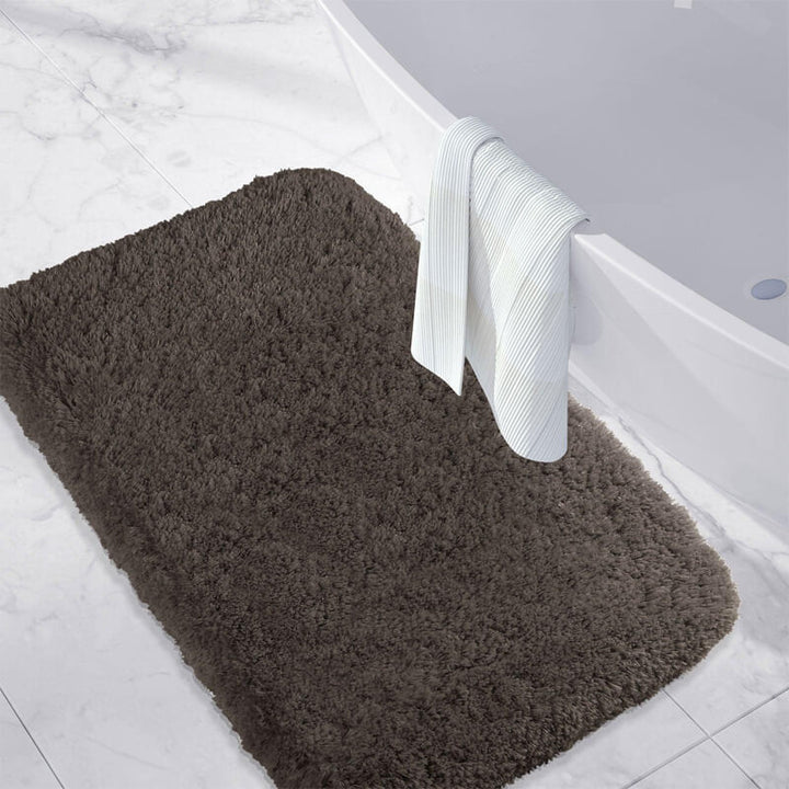 YIHOUSE Extra Thick Memory Foam Bath Mat, 16 X 24 Dark Grey Ultra Soft Bath  Mats for Bathroom Non Slip Super Absorbent Bathroom Rugs Machine Washable