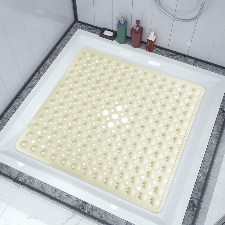  Square Non Slip Shower Mat Without Suction Cups Beige